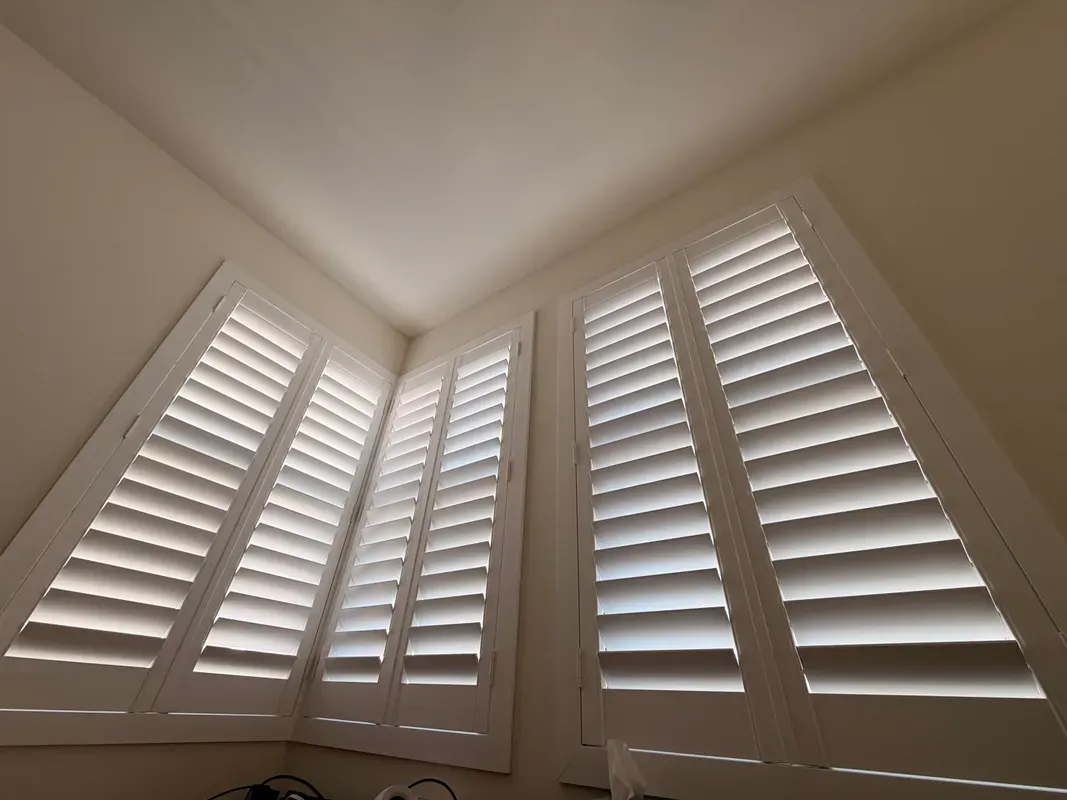 Custom shutters installation in Studio City - Studio City – Vaulted Corner Shutters