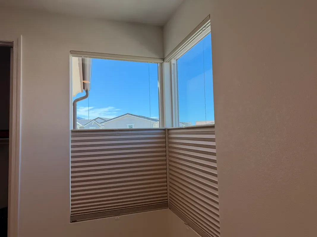 Custom cellular shades installation in Valencia - Valencia – Bottom-Up Cellular Shades