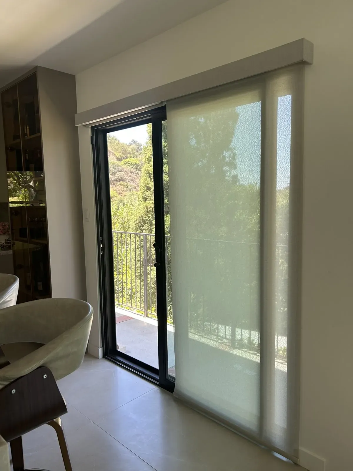 Sliding Door – Light Filtering Roller Shade