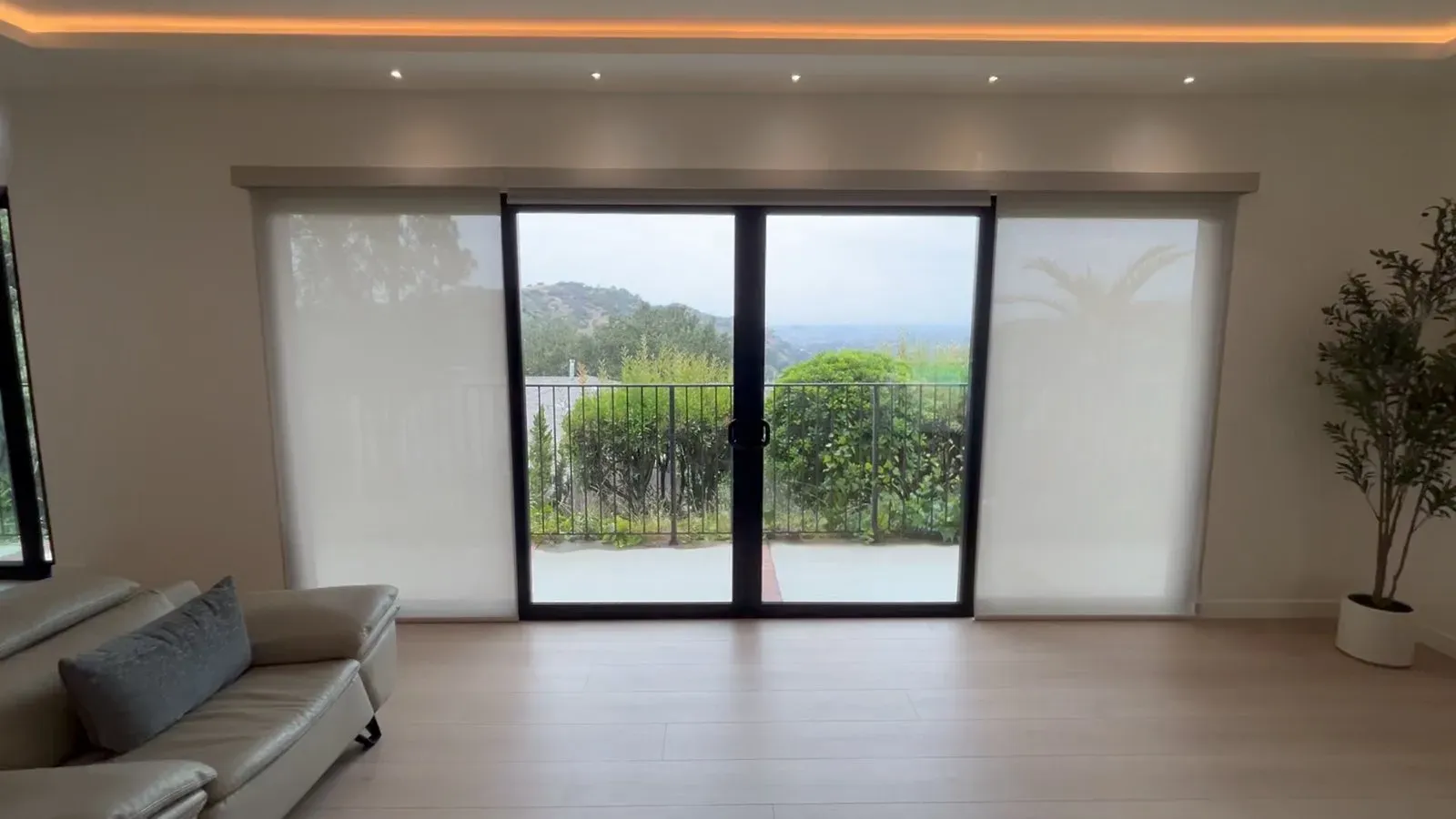 Living Room – Center Shades Raised for the View