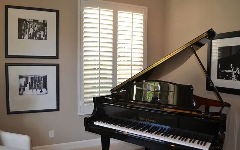 Custom shutters installation in Southern California - Bedroom – White Plantation Shutters
