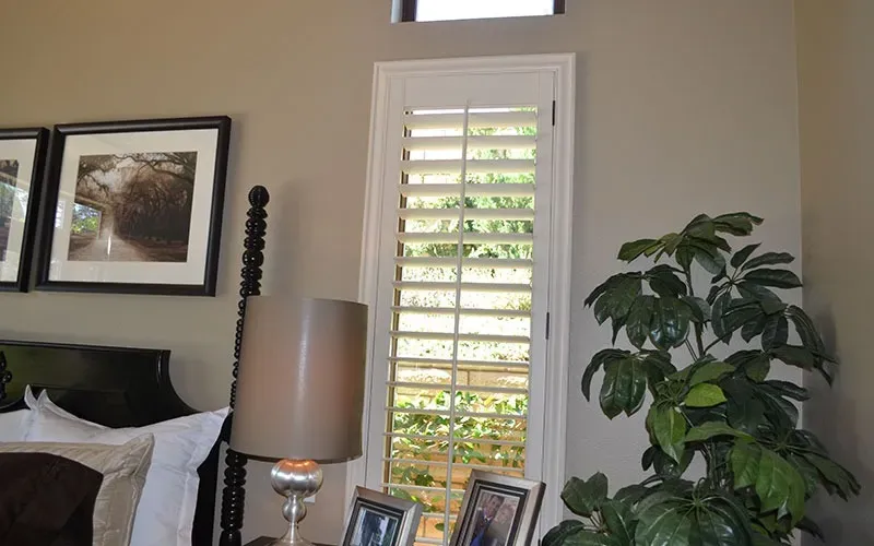 Custom shutters installation in Southern California - Multi-Panel White Shutters