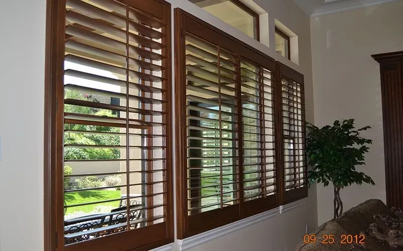 Custom shutters installation in Southern California - Full Wall – Entry Shutters