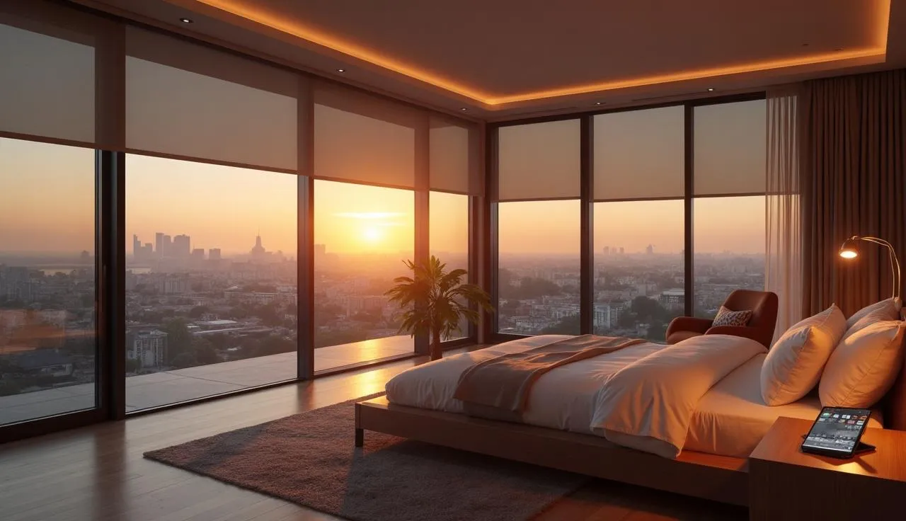 Motorized blinds and smart shades — app-controlled window treatments for Calabasas smart homes